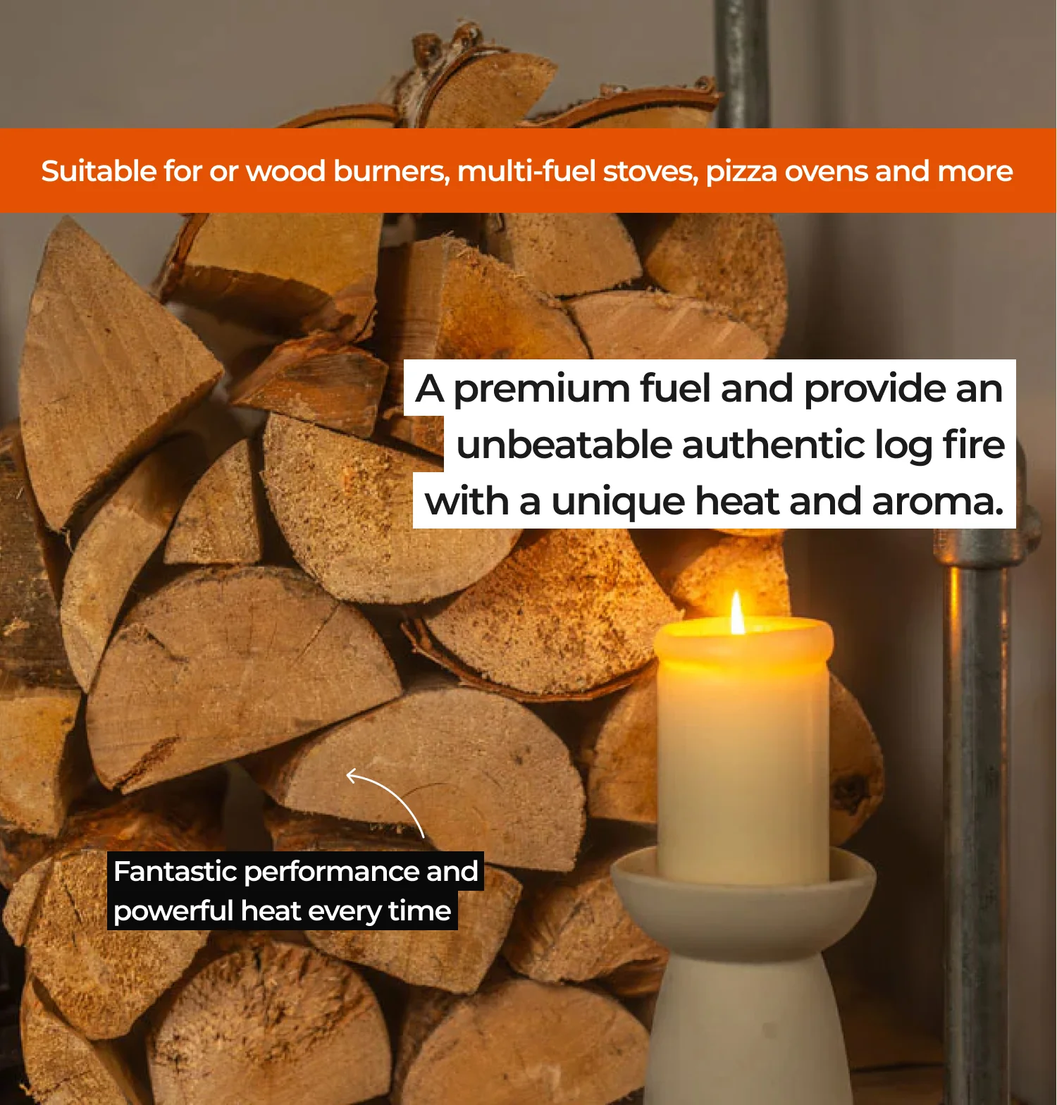 Homefire Kiln Dried Hardwood Logs - Bulk Bag (0.6m3) - Image 3