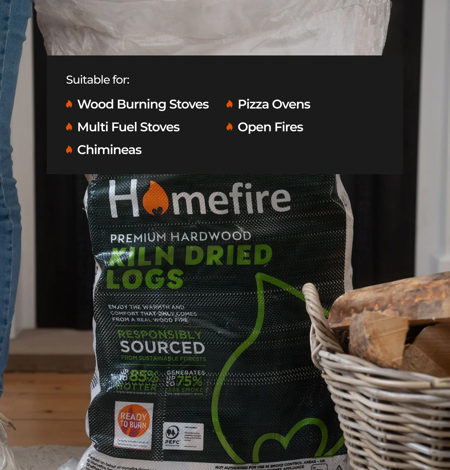 Homefire Kiln Dried Logs - Large Handy Bag - Image 3